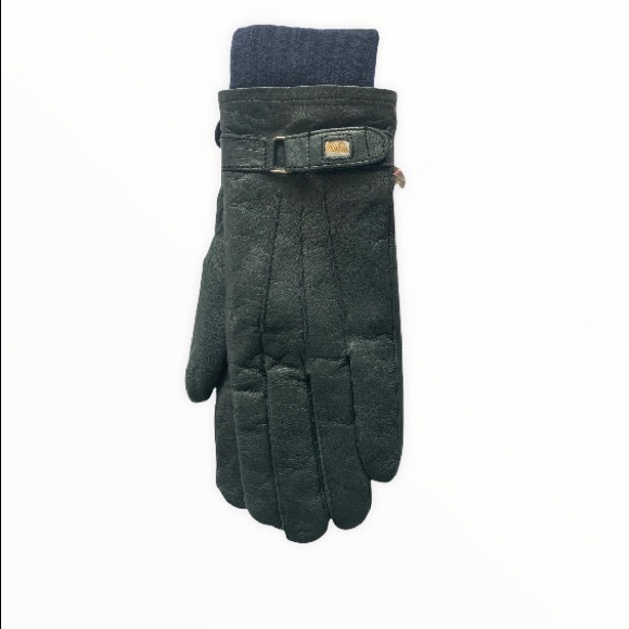 NWT BLUE LEATHER GLOVES SIZE 7 - Picture 1 of 3